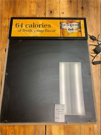 Miller Genuine Beer Dry Erase Board Specials Advertisement