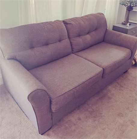 TAUPE GRAY COUCH & LOVE SEAT