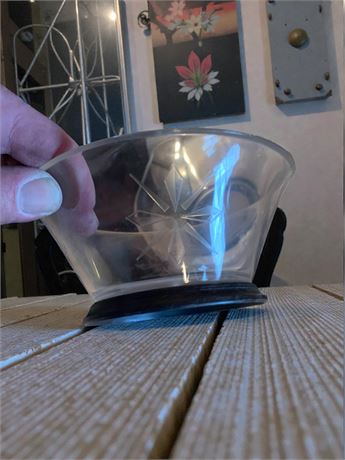 Lot of Clear Plastic Dessert Bowls W/Starburst Design