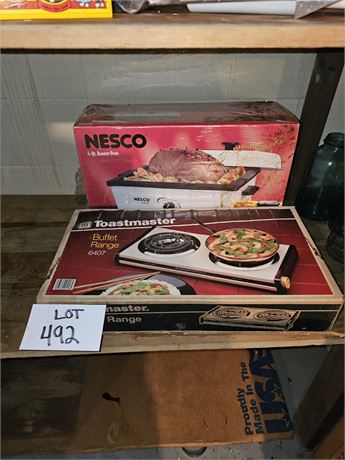 Toastmaster Buffet Range, Nesco Electric Roaster