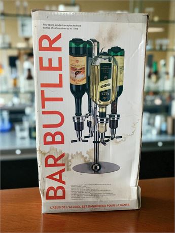 Bar Butler 4 Bottle Beverage Dispenser In Original Box