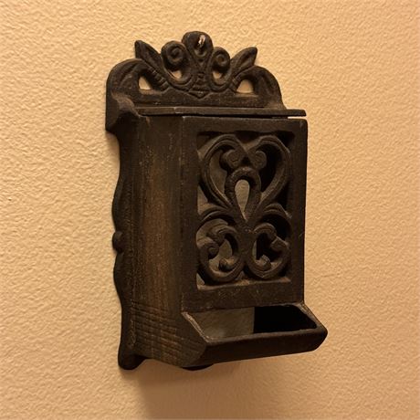 Cast Iron Wall Mount Matchstick Holder