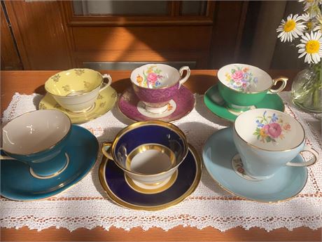 Aynsley, Collingwood Bros., Royal Stafford, Royal Grafton, Rosenthal Tea Cups