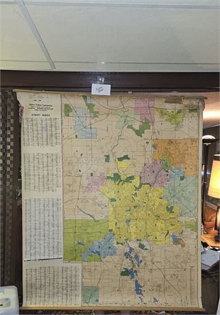 Vintage Johnson Area Wall Map