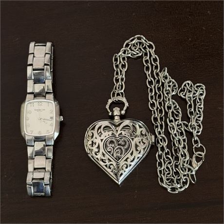 Ladies Kenneth Cole Watch and Pendant Watch Necklace