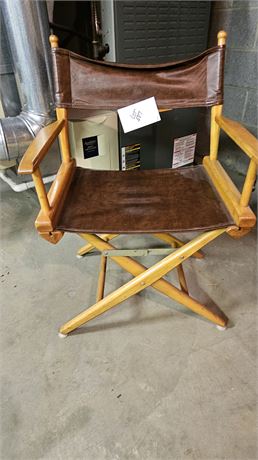 Wood & Vinyl Directors Chair