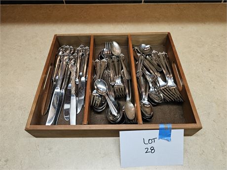 Mixed Flatware Stainless & Plated : Rogers / Walco / International