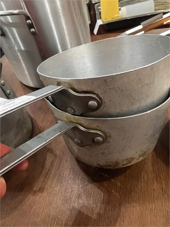 Aluminum Sauce Pans With Riveted Handles Lot of 2