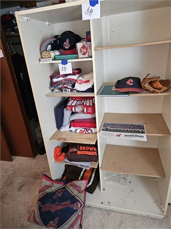 Mixed Cleveland Sports Lot: Browns / Indians / Cav's Blankets/Shirts & More