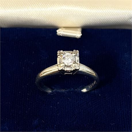 Prism-Lite 14k White Gold Diamond Ring - Size 5.5 - 2.31g