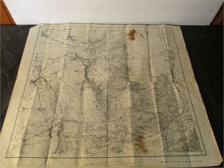 WW II 1944 644TH Eng Topographical Frankreich Map Of France