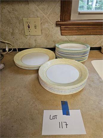 Corelle Pastel Mixed Colored Plates & Bowls