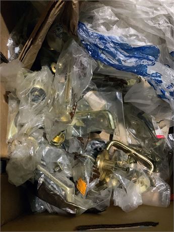 Brass Metal Door Knobs, Handlesets, Cabinet Hardware Lot