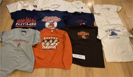 Vintage Cleveland Browns, Indians Sweatshirts and T-shirts Size Medium and Large