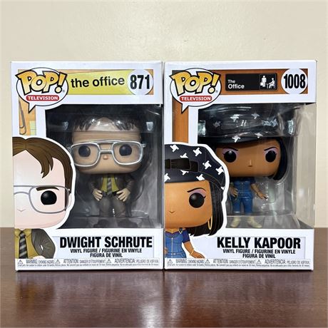 The Office Dwight Schrute #871 & Kelly Kapoor #1008 Funko POP! Figures