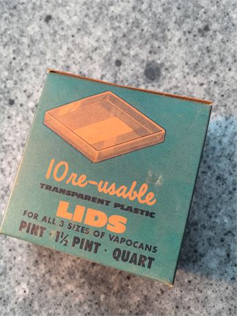 Vapocans Reusable Transparent Plastic Lid Lot Pint, 1½ Pint & Quart Sizes