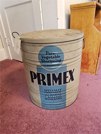 Vintage Primex Large Shortening Can