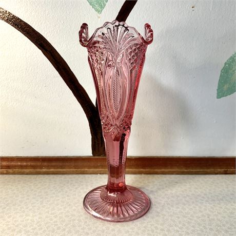 Viking Art Glass Vintage Vase - 10"T