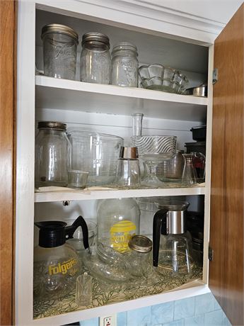 Kitchen Cupboard Cleanout: Canning Jars/Sun Tea/Measuring Bowls & More