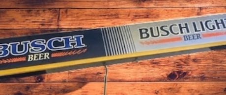 Light Up Busch Beer/Busch Light Beer Advertising Sign (Vintage)