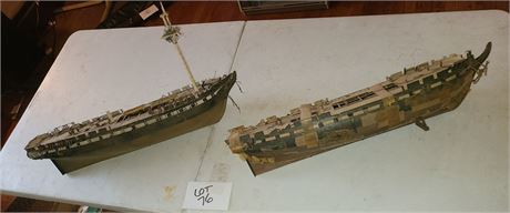(2) Partially Built Ship Models