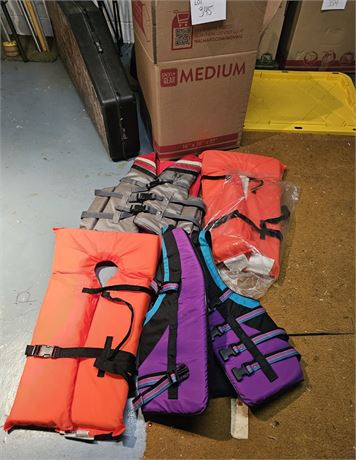 Mixed Size Life Jackets