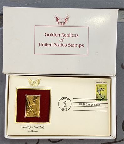 Golden Replicas Of US Stamps