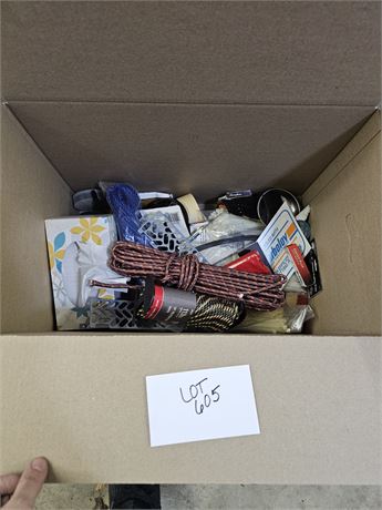 Mixed Misc Lot- Tape, Rope Cord, Cable Ties & More
