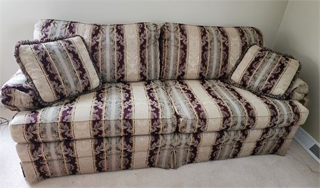 Formal Striped Sofa