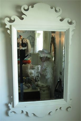 White Distressed Wall Mirror