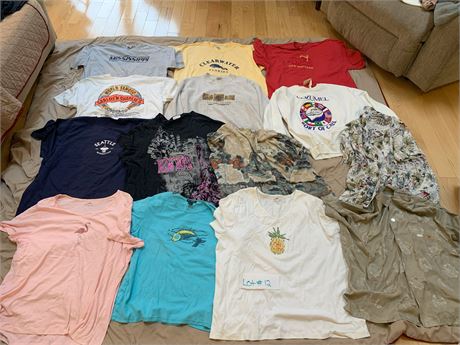 Vacation Travel Beach Shirts Lot of 14 Women's Size XL & XXL