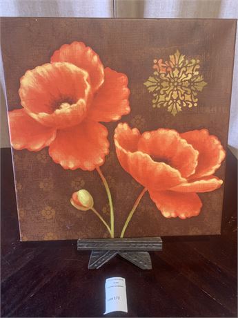 Floral Art Vinyl Canvas Picture