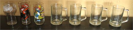 Glassware: Beer Mugs, Etc