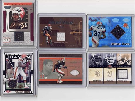 William Green Cleveland Browns Rookie Card/Jersey Football Card Lot