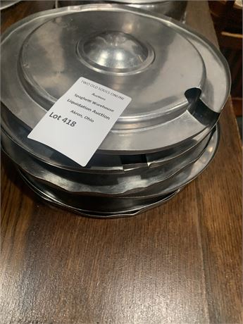 Stainless Steel Food Service Covers/Cloches (Lot of 8)