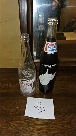 Vintage Golden Age Soda Bottle & Pepsi