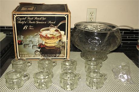 Crystal Punch Bowl Set