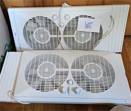 Two Double Window Fans