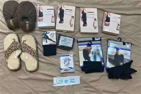 Women's Plus Size Tights, Shapewear, and Slippers Lot Sizes XXL and 4X