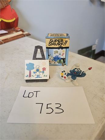 Vintage Original Peyo PVC Super Smurf - 1983