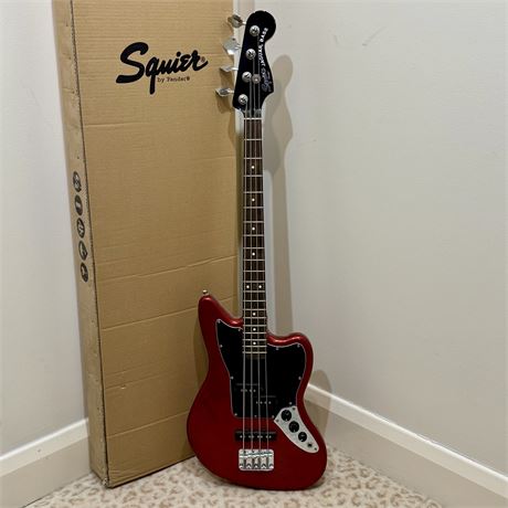 Squier VM Jaguar Bass (2017) Candy Apple Red w/ Box (No Case)