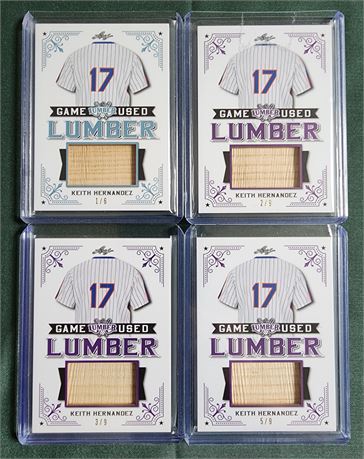 Leaf Keith Hernandez Game Used Lumber Cards