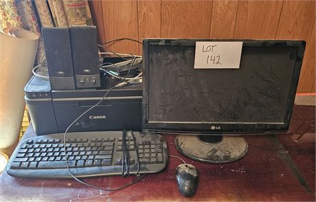 Pixma Printer/Scanner, Logitech Keyboard, LG Monitor & More