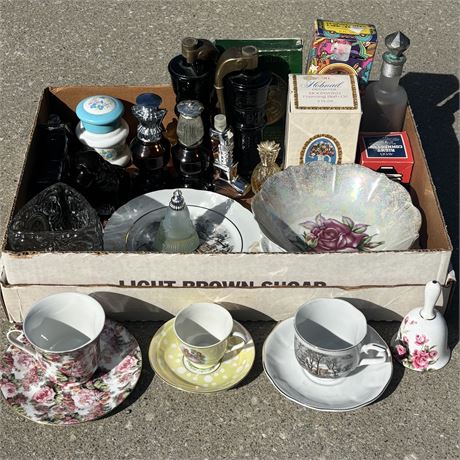 Mixed Flat - Avon Bottles, Cups & Saucers and More