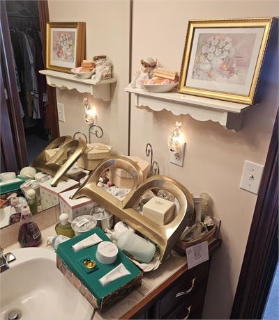 Mixed Miscellaneous Lot - Bathroom Accessories, Storage, Art Print & More