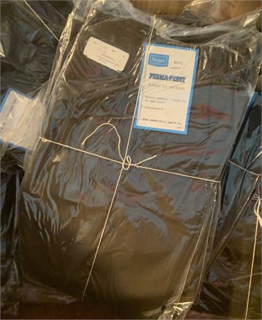 Vintage Sears Perma-Prest Boys Black Trouser/Pant Lot Size 8