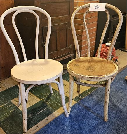 Vintage Wood Ice Cream Chairs