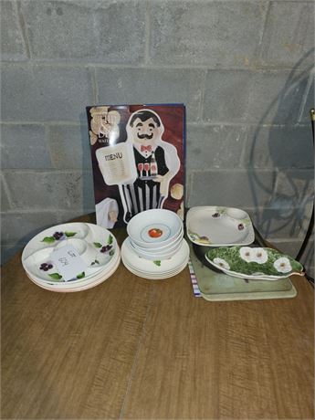 Retro Chip & Dip Server Set - Mid Century Partyware
