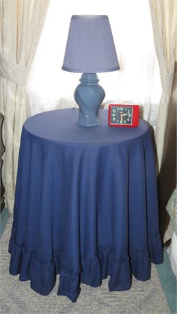 Accent Table, Lamp, Clock