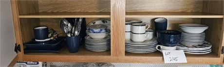 Shelf Cleanout:Stoneware Mugs / Plates / Saucers / Flatware & More